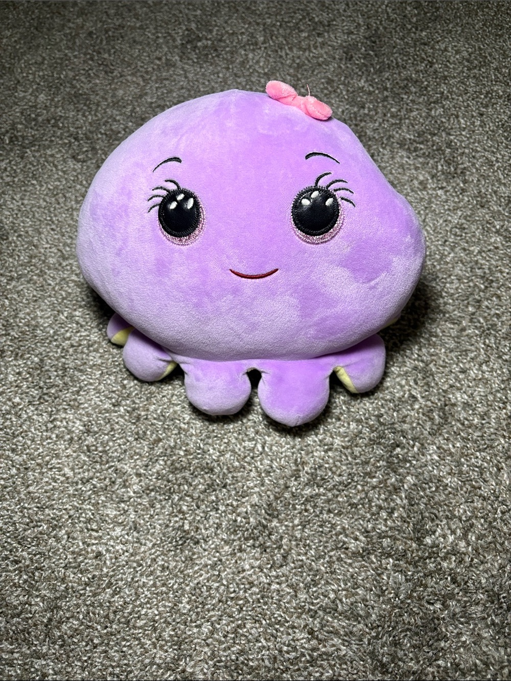 Vintage Ty Purple and Yellow Plush Jellyfish Stuffed Animal